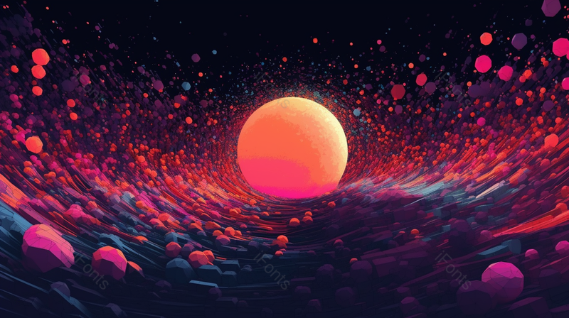 紫色手绘科技虚拟空间插画背景,插画/手绘图,插画/手绘图库,插画/手绘图下载,插画/手绘